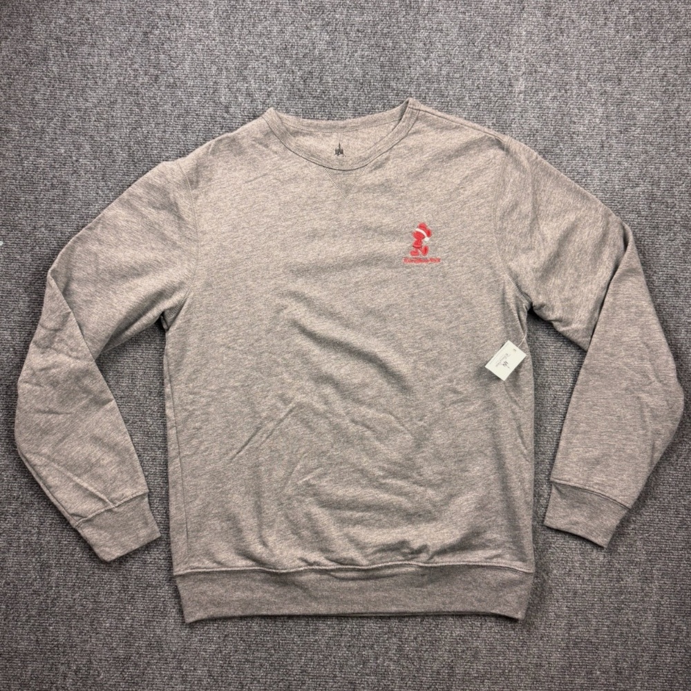 DISNEY PARKS MICKEY MOUSE CHRISTMAS SANTA RINGER SWEATSHIRT ADULT SMALL